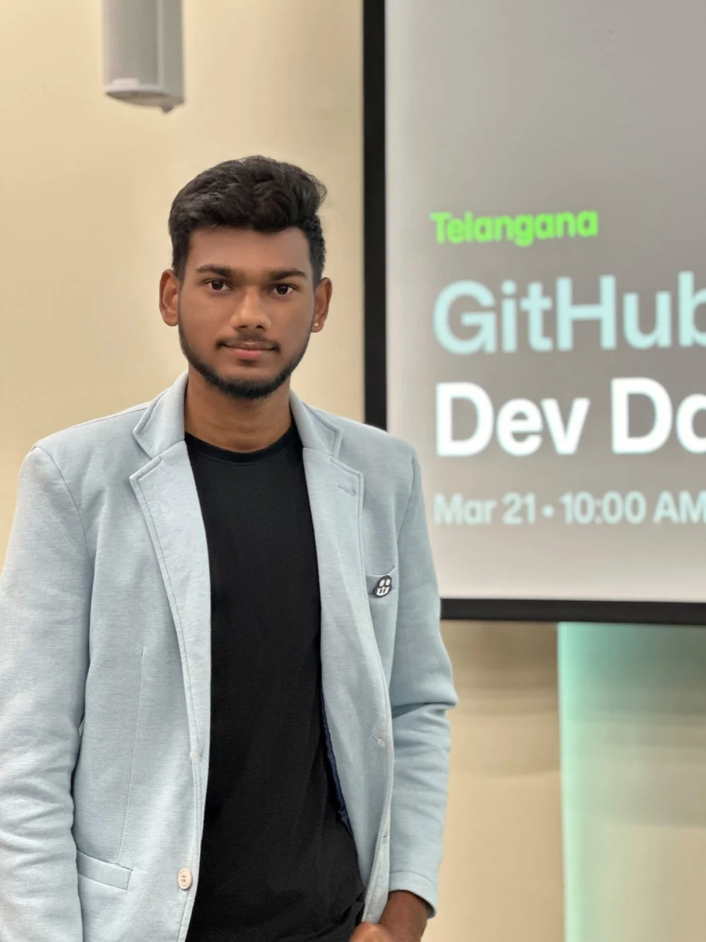 Ram Surya Chelluboyina at GitHub Copilot Dev Days in Telangana